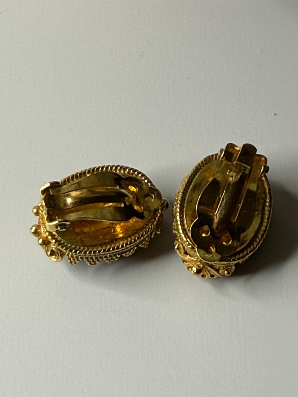Vintage MMA Carnelian Bead Necklace earring Gold plate Scarab Egyptian revival⭐️ - Picture 8 of 17